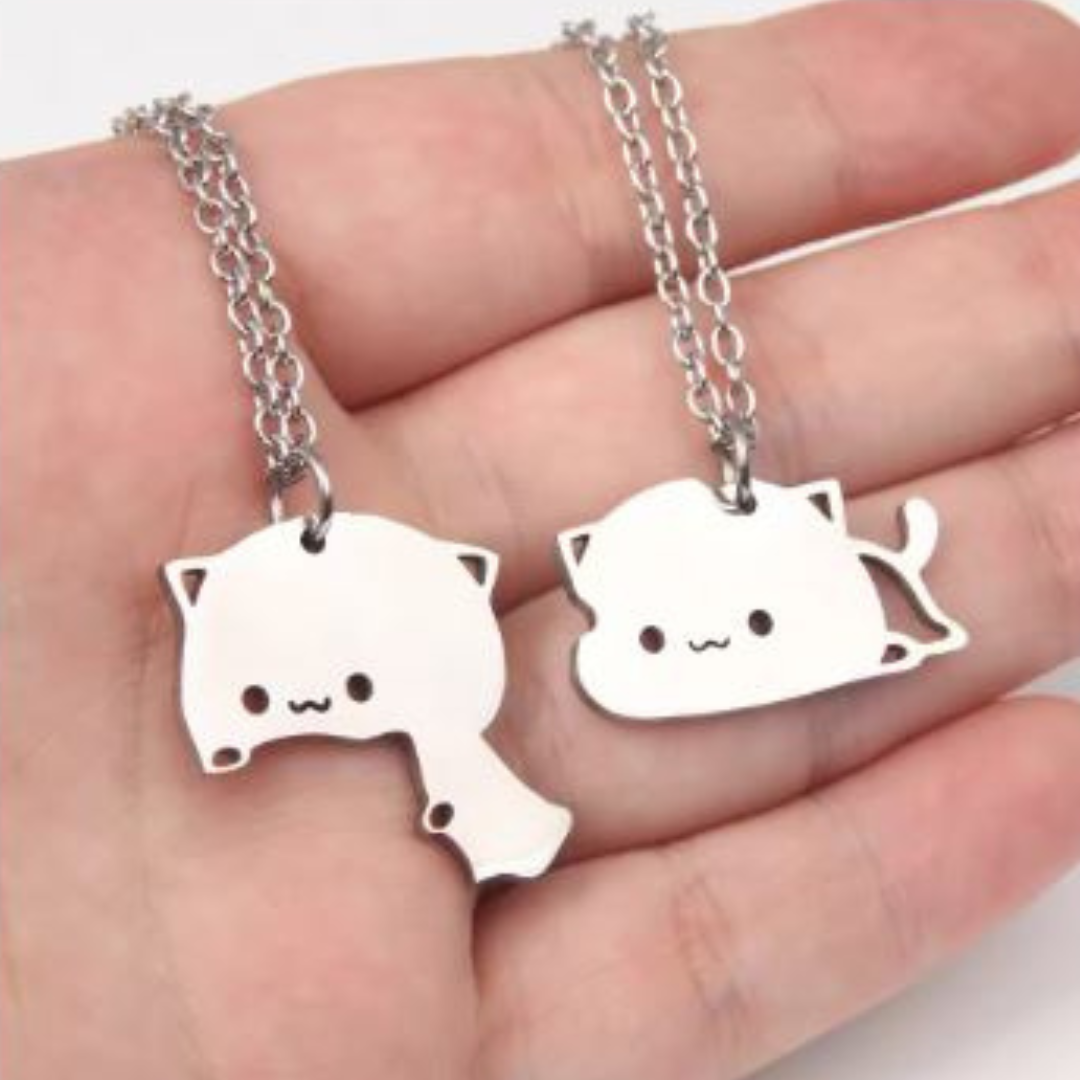 Set de collares gatitos de amor