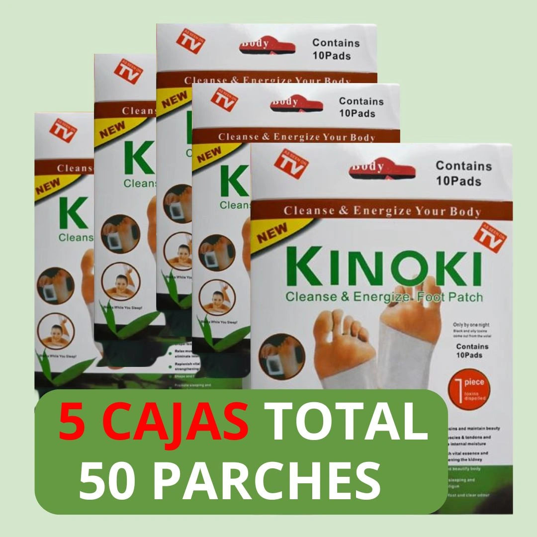 Parches de Kinoki 5 cajas (50 parches) por el precio de uno